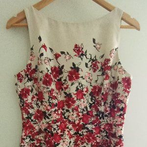 'ANN TAYLOR LOFT' Sleeveless Dress Size 8 Fully Lined 100% Cotton